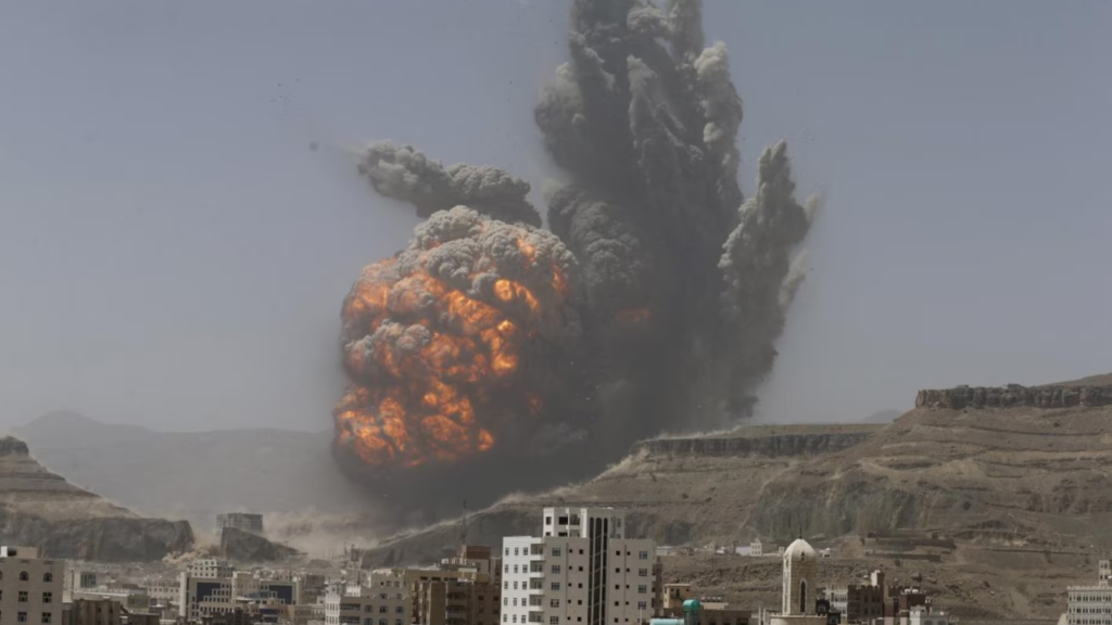 Sanaa strikes reported after Saudi coalition evacuation warning for oil site in Yemen
