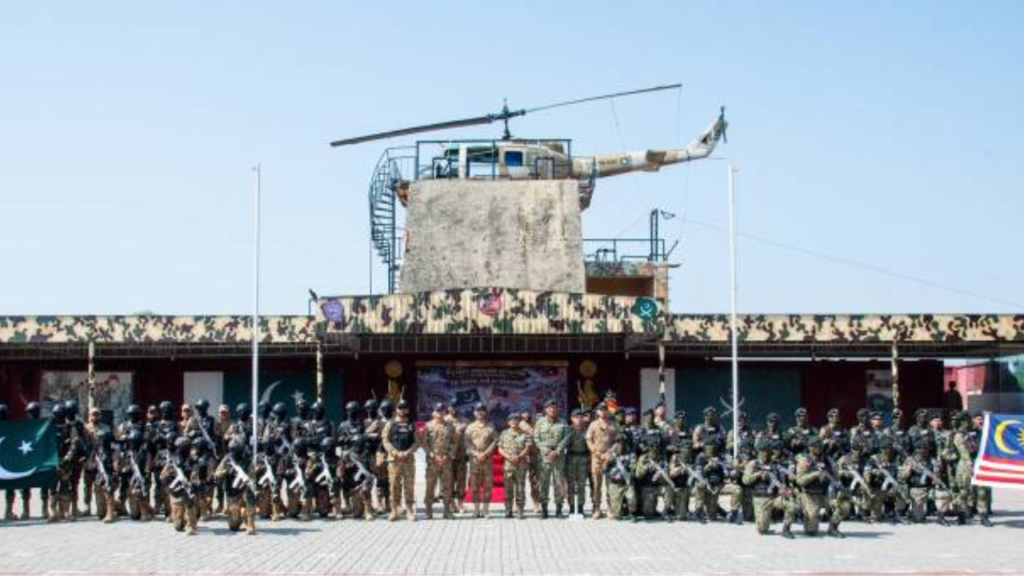 Troops at the Harimau Markhore IV counterterrorism exercise at NCTC Pabbi