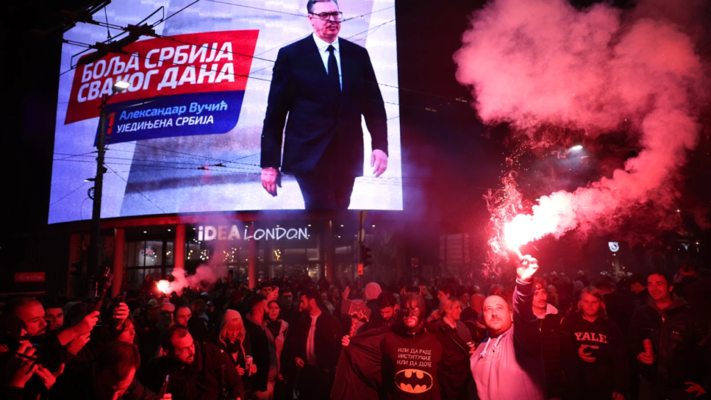 Vucic concedes defeat as crowds celebrate the Student List win in Belgrade