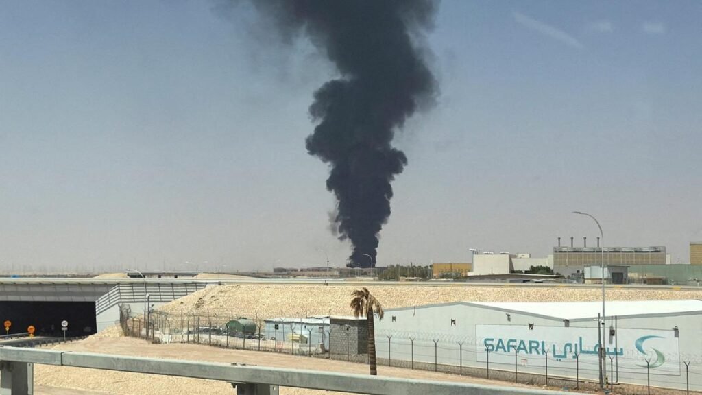 SAUDI CAPITAL RIYADH IN SMOKE AFTER HIT BY HOUTHIS